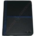 PORTA BLOCCO AD ANELLI CON CERNIERA, BLUE